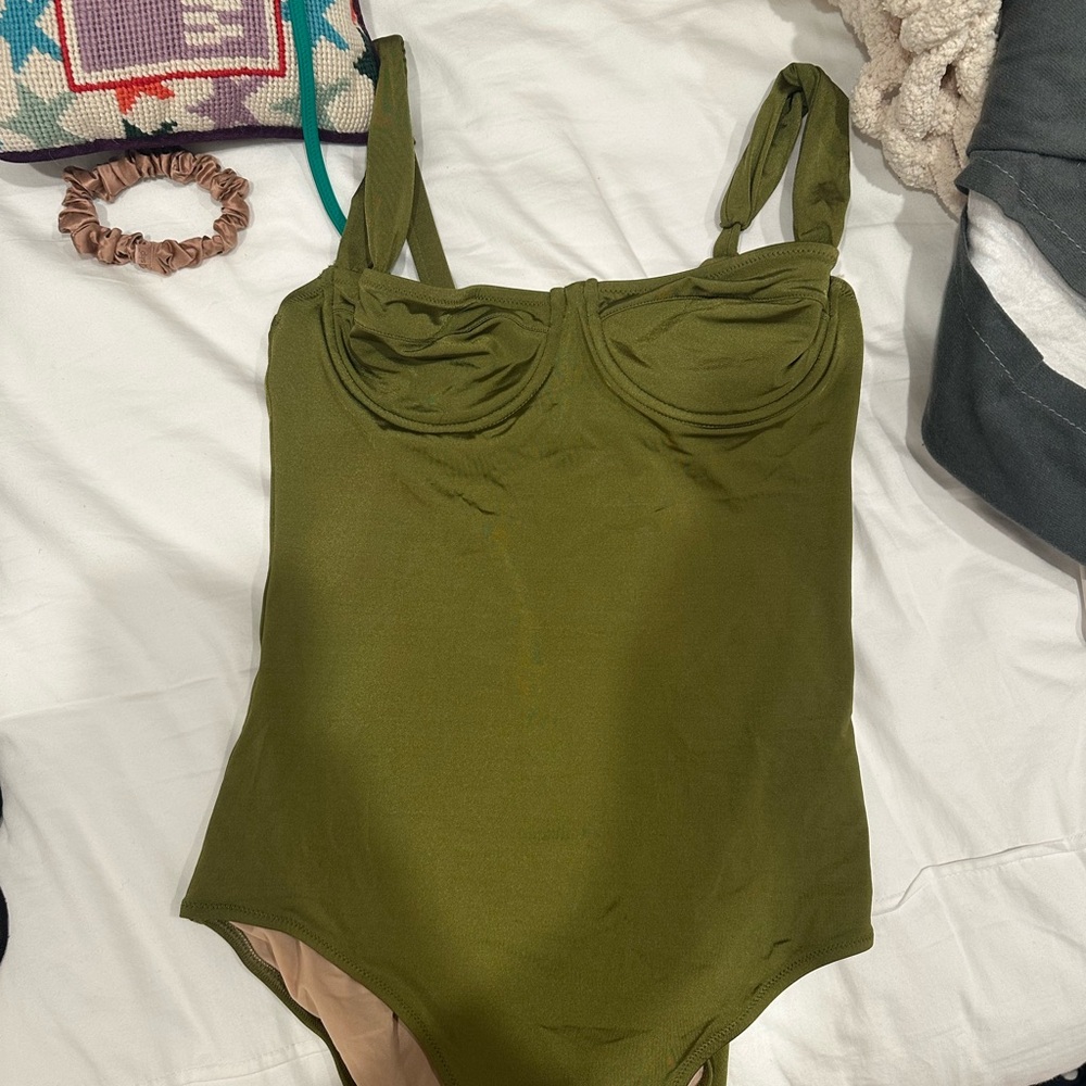 Olive Green Women's Bodysuit